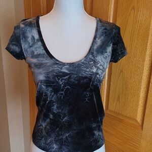 American Eagle Outfitters XS Gray Crushed Velvet Tee
